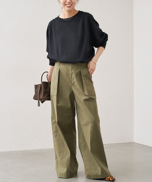 【美品】 スピックアンドスパン ウォッシャブルフレアスリーブプルオーバー ニット Spick & Span（スピックアンドスパン）の「ウォッシャブルフレア