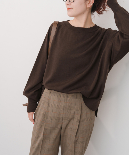 ウォッシャブルラグランスリーブプルオーバー（ニット/セーター