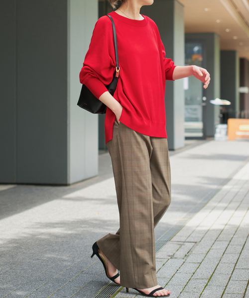 ウォッシャブルラグランスリーブプルオーバー（ニット/セーター