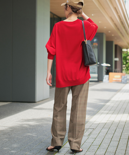 Spick & Span（スピックアンドスパン）の「ウォッシャブルラグランスリーブプルオーバー（ニット/セーター・レディース・その他2/ブラック/ブラウン/レッド・FREE）」の10枚目の写真