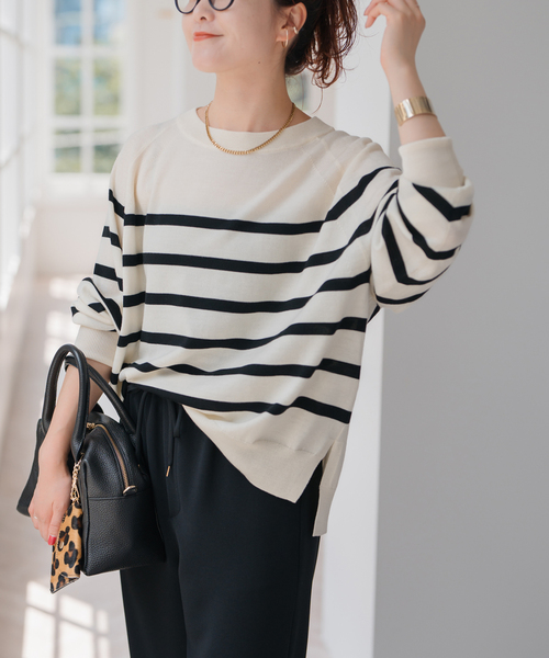 Spick & Span（スピックアンドスパン）の「ウォッシャブルラグランスリーブプルオーバー（ニット/セーター・レディース・その他2/ブラック/ブラウン/レッド・FREE）」の15枚目の写真