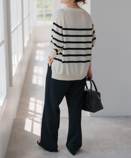 Spick & Span（スピックアンドスパン）の「ウォッシャブルラグランスリーブプルオーバー（ニット/セーター・レディース・その他2/ブラック/ブラウン/レッド・FREE）」の17枚目の写真