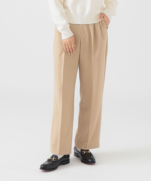 B:MING by BEAMS（ビーミングバイビームス）の「【手洗いOK】ウエストアジャスター パンツ（S～M）（スラックス・レディース・ブラック/ブラウン系その他/チャコールグレー・MEDIUM/SMALL）」の3枚目の写真