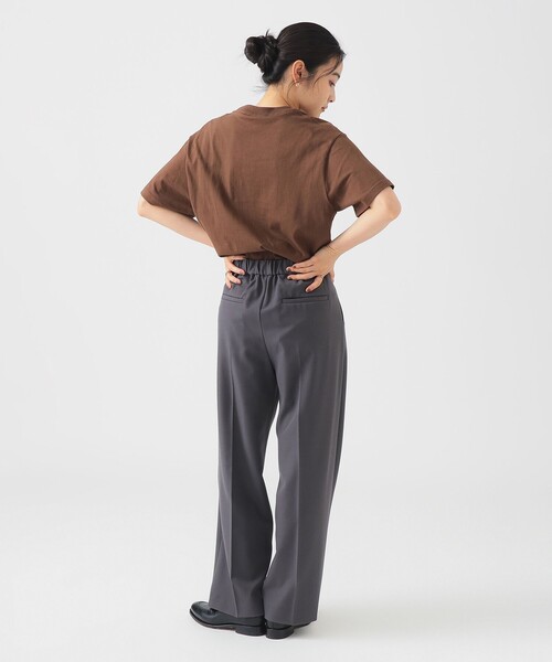 B:MING by BEAMS（ビーミングバイビームス）の「【手洗いOK】ウエストアジャスター パンツ（S～M）（スラックス・レディース・ブラック/ブラウン系その他/チャコールグレー・MEDIUM/SMALL）」の6枚目の写真