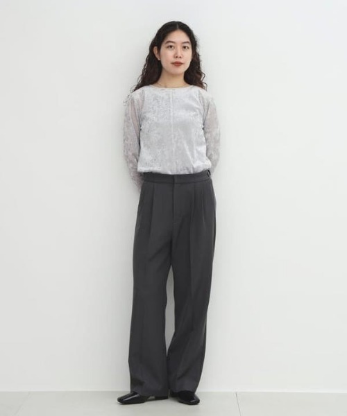 B:MING by BEAMS(ビーミングバイビームス)の「【手洗いOK】ウエストアジャスター パンツ(S~M)(スラックス・レディース・ブラック/ブラウン系その他/チャコールグレー・MEDIUM/SMALL)」の5枚目の写真
