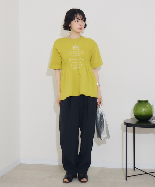 KATHARINE ROSS（キャサリンロス）の「【PILLINI/ピリーニ】シャーリングYELL.Ｔシャツ（Tシャツ/カットソー・レディース・ブルー/イエロー・MEDIUM）」の3枚目の写真