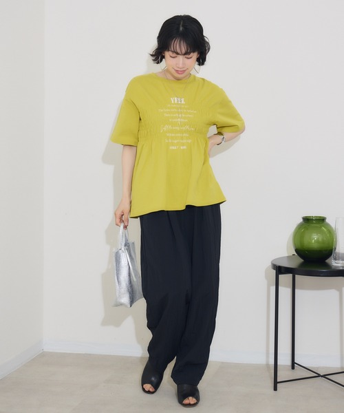 KATHARINE ROSS（キャサリンロス）の「【PILLINI/ピリーニ】シャーリングYELL.Ｔシャツ（Tシャツ/カットソー・レディース・ブルー/イエロー・MEDIUM）」の4枚目の写真