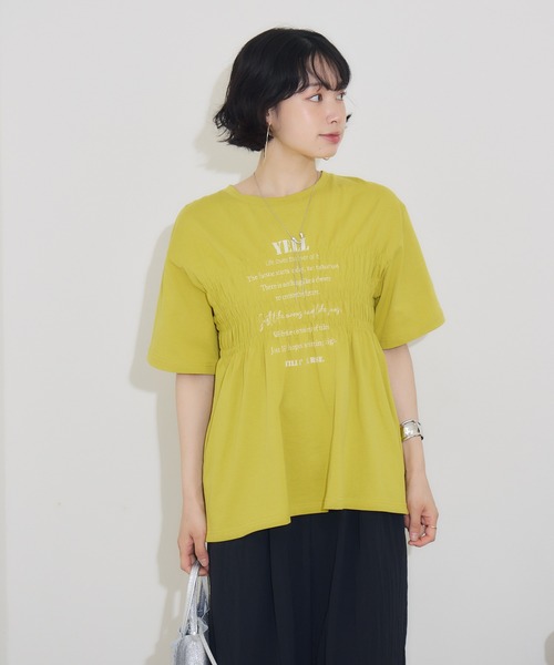 KATHARINE ROSS（キャサリンロス）の「【PILLINI/ピリーニ】シャーリングYELL.Ｔシャツ（Tシャツ/カットソー・レディース・ブルー/イエロー・MEDIUM）」の8枚目の写真