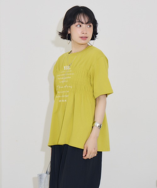 KATHARINE ROSS（キャサリンロス）の「【PILLINI/ピリーニ】シャーリングYELL.Ｔシャツ（Tシャツ/カットソー・レディース・ブルー/イエロー・MEDIUM）」の9枚目の写真