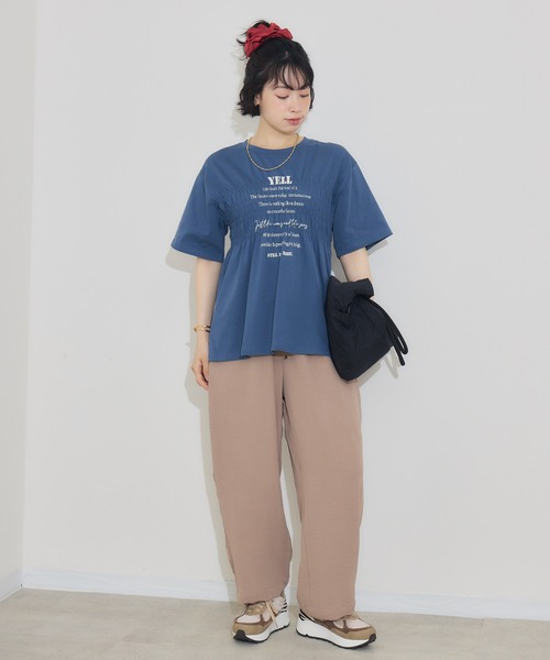 KATHARINE ROSS（キャサリンロス）の「【PILLINI/ピリーニ】シャーリングYELL.Ｔシャツ（Tシャツ/カットソー・レディース・ブルー/イエロー・MEDIUM）」の11枚目の写真