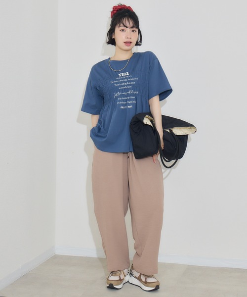 KATHARINE ROSS（キャサリンロス）の「【PILLINI/ピリーニ】シャーリングYELL.Ｔシャツ（Tシャツ/カットソー・レディース・ブルー/イエロー・MEDIUM）」の12枚目の写真