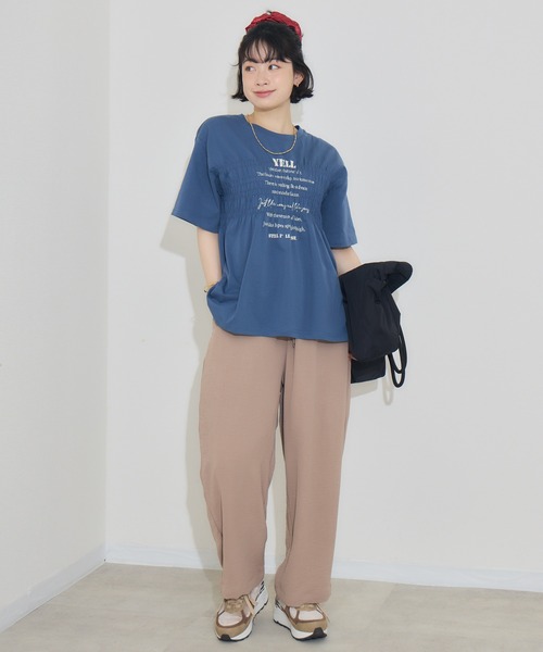 KATHARINE ROSS（キャサリンロス）の「【PILLINI/ピリーニ】シャーリングYELL.Ｔシャツ（Tシャツ/カットソー・レディース・ブルー/イエロー・MEDIUM）」の13枚目の写真