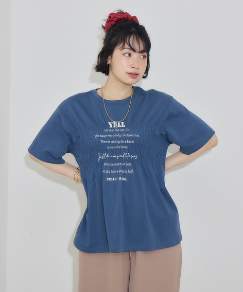 KATHARINE ROSS（キャサリンロス）の「【PILLINI/ピリーニ】シャーリングYELL.Ｔシャツ（Tシャツ/カットソー・レディース・ブルー/イエロー・MEDIUM）」の15枚目の写真