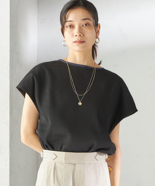 〈手洗い可能〉ウェーブ プリーツ 前後 2WAY ブラウス 手洗い可能〉ウェーブ プリーツ 前後 2WAY ブラウス（シャツ