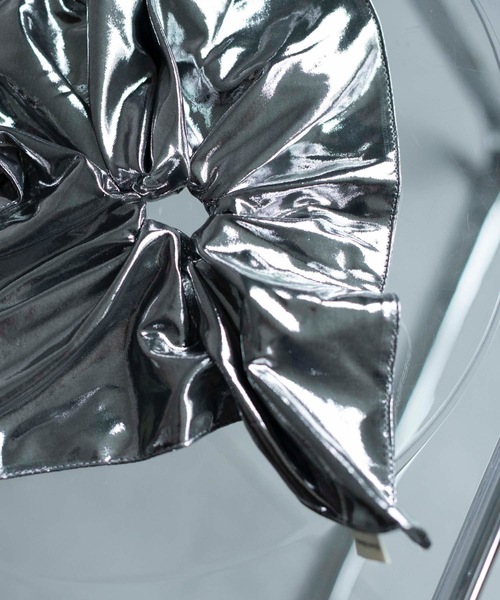 セール】マルチスクエアシュシュ(ハートチャーム・メタリック