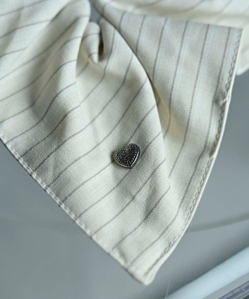 マルチスクエアシュシュ(ハートチャーム・メタリック）（シュシュ