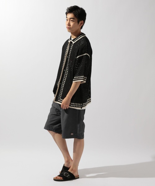 niko and...(ニコアンド)の「クロシェ編みラインニットシャツ(シャツ/ブラウス・メンズ・アイボリー/ブラック・LARGE/MEDIUM)」の15枚目の写真