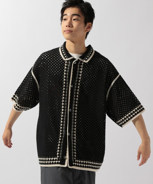 niko and...(ニコアンド)の「クロシェ編みラインニットシャツ(シャツ/ブラウス・メンズ・アイボリー/ブラック・LARGE/MEDIUM)」の17枚目の写真