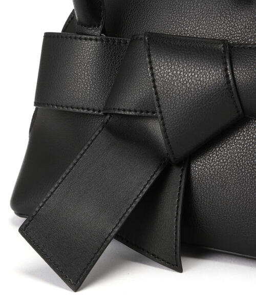 NATURAL BEAUTY BASIC（ナチュラルビューティーベーシック）の「◇ボウリボンミニボストンバッグ（ボストンバッグ・レディース・ブラック/ダークブラウン/ホワイト系その他・ﾌﾘ-）」の9枚目の写真