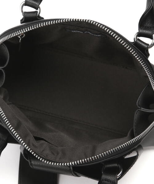 NATURAL BEAUTY BASIC（ナチュラルビューティーベーシック）の「◇ボウリボンミニボストンバッグ（ボストンバッグ・レディース・ブラック/ダークブラウン/ホワイト系その他・ﾌﾘ-）」の12枚目の写真