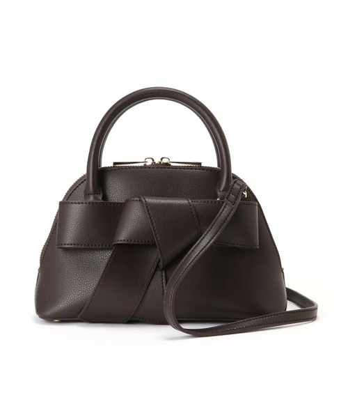 NATURAL BEAUTY BASIC（ナチュラルビューティーベーシック）の「◇ボウリボンミニボストンバッグ（ボストンバッグ・レディース・ブラック/ダークブラウン/ホワイト系その他・ﾌﾘ-）」の15枚目の写真