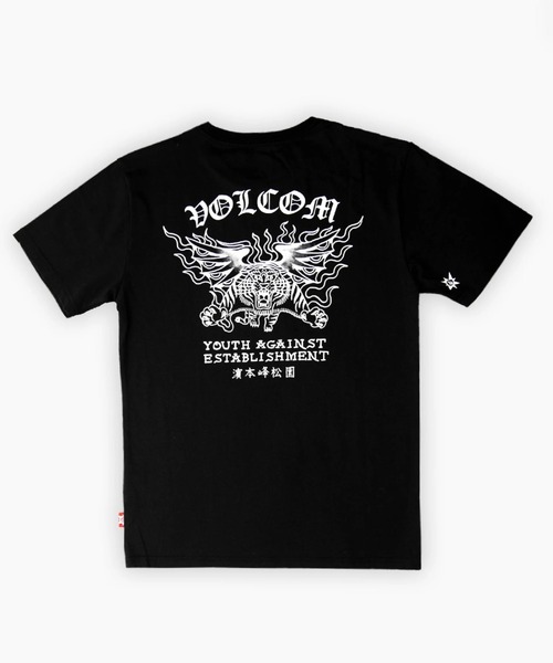VOLCOM(ボルコム)の「【VOLCOM/ボルコム】Tokyo True Featured Artist YUSUKE TIGER Short Sleeve Tee/キッズバックプリント半袖Tシャツ(Tシャツ/カットソー・キッズ・ブラック/オレンジ/ホワイト・SMALL/MEDIUM/LARGE/X-LARGE)」の1枚目の写真