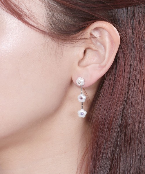 3デイジーシェイプドパール ピアス（ピアス（両耳用））｜MARY
