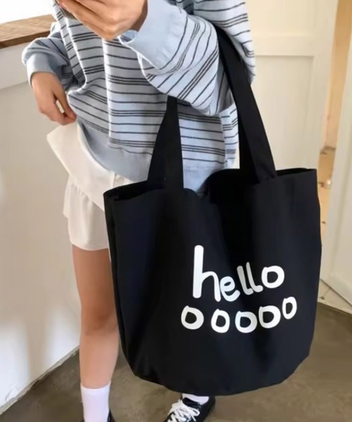 Port（ポート）の「【 Port / ポート 】 hello カラー ビッグ トートバッグ #（トートバッグ・レディース・レッド/ホワイト/オレンジ/ブルー/ブラック/パープル・FREE）」の7枚目の写真