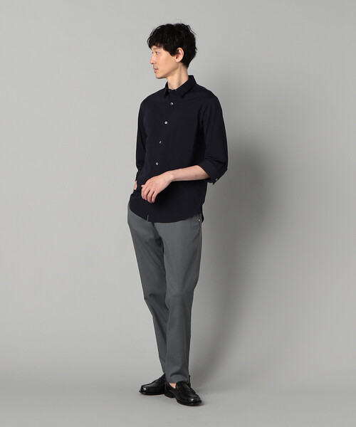 COMME CA MEN(コムサメン)の「TIOTIO加工 シアサッカージャージー 七分袖シャツ(シャツ/ブラウス・メンズ・ネイビー/ホワイト・L/M/S)」の14枚目の写真