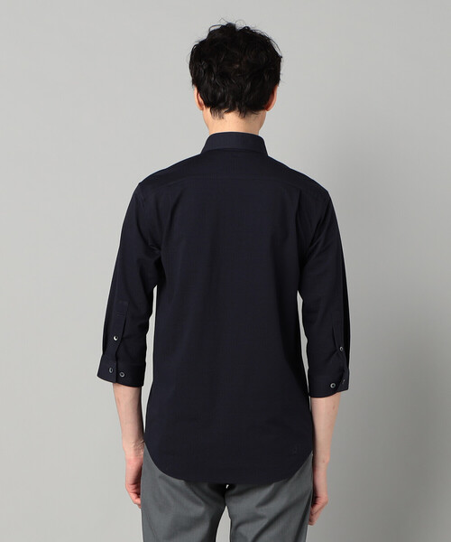 COMME CA MEN(コムサメン)の「TIOTIO加工 シアサッカージャージー 七分袖シャツ(シャツ/ブラウス・メンズ・ネイビー/ホワイト・L/M/S)」の12枚目の写真