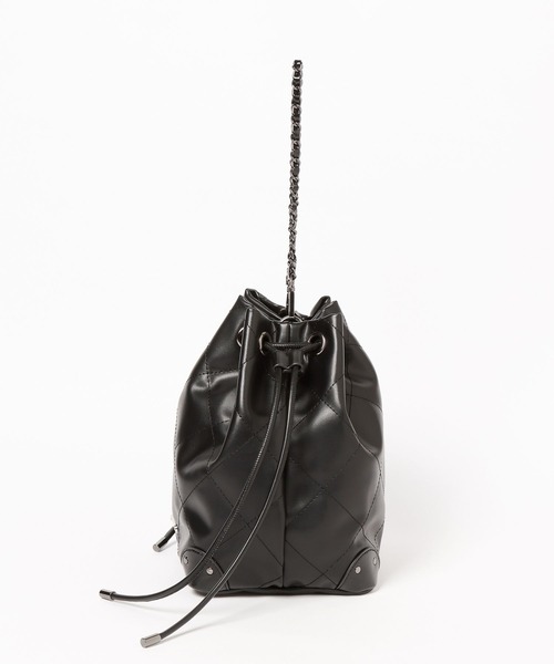 HARE（ハレ）の「キルティングキンチャクバッグ(HARE)（ショルダーバッグ・レディース・ブラック・FREE）」の2枚目の写真