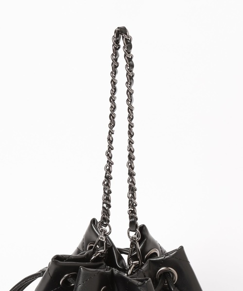 HARE（ハレ）の「キルティングキンチャクバッグ(HARE)（ショルダーバッグ・レディース・ブラック・FREE）」の8枚目の写真