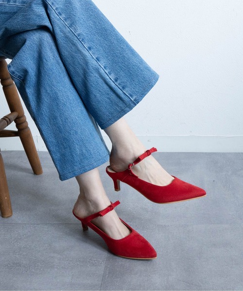 Fabby fabby（ファビィーファビィー）の「ストラップリボンヒールサンダル（サンダル・レディース・ブラック/ブラウン系その他/ブラック系その他/シルバー/レッド・MEDIUM/LARGE/SMALL）」の4枚目の写真