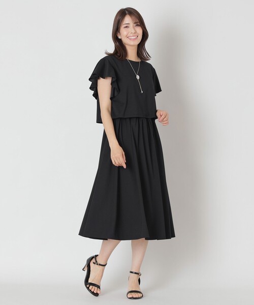 TO BE CHIC（トゥー ビー シック）の「マルチウェイ ジャージワンピース（ワンピース・レディース・ブラック・40/42）」の10枚目の写真