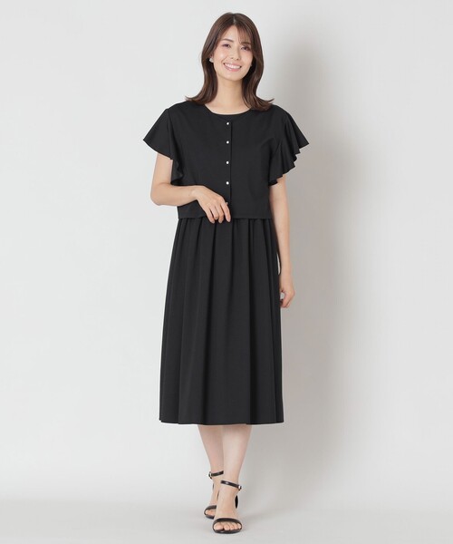TO BE CHIC（トゥー ビー シック）の「マルチウェイ ジャージワンピース（ワンピース・レディース・ブラック・40/42）」の8枚目の写真