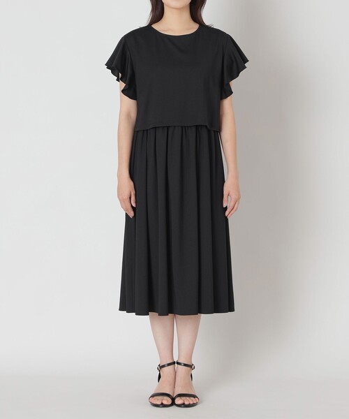 TO BE CHIC（トゥー ビー シック）の「マルチウェイ ジャージワンピース（ワンピース・レディース・ブラック・40/42）」の7枚目の写真