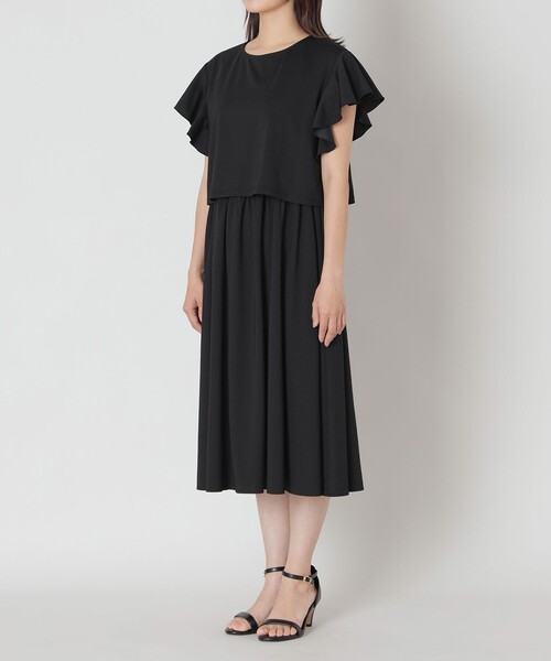 TO BE CHIC（トゥー ビー シック）の「マルチウェイ ジャージワンピース（ワンピース・レディース・ブラック・40/42）」の5枚目の写真