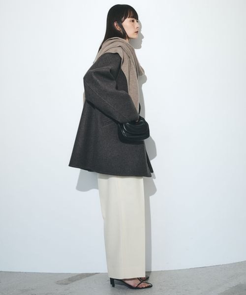 Chaos（カオス）の「Chaos(カオス)/ 【ASAUCE MELER】別注トライアングルストール（ストール/ショール・レディース・モカ/ピンク/チャコールグレー・FREE）」の13枚目の写真