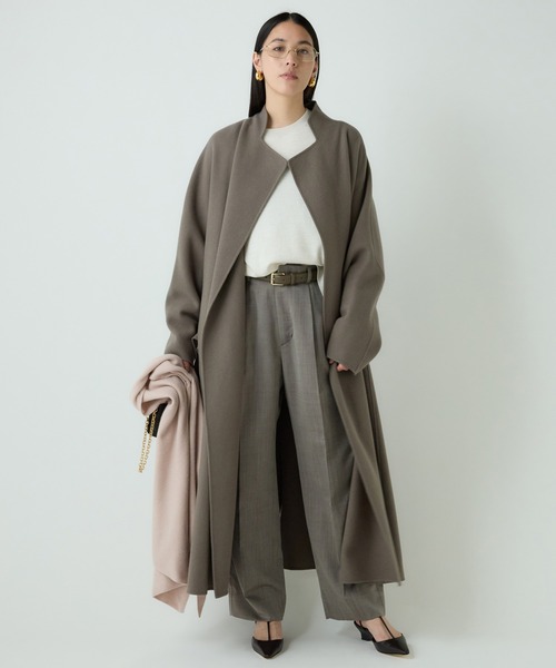 Chaos（カオス）の「Chaos(カオス)/ 【ASAUCE MELER】別注トライアングルストール（ストール/ショール・レディース・モカ/ピンク/チャコールグレー・FREE）」の15枚目の写真