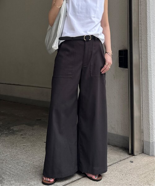 LBC(エルビーシー)の「リネン混ベイカーワイドパンツ(その他パンツ・レディース・エメラルド/ベージュ/チャコールグレー・M/L)」の17枚目の写真