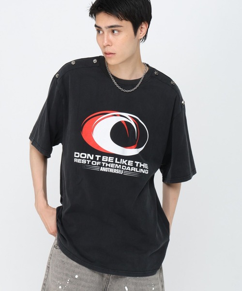 3.3 Field Trip （3.3フィールドトリップ）の「3.3 Field Trip／スタッズポイントＴ（Tシャツ/カットソー・メンズ・レッド/ブラック・LARGE/MEDIUM）」の6枚目の写真