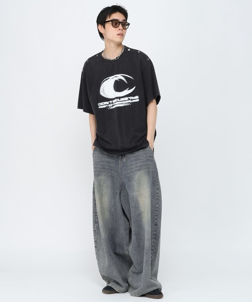 3.3 Field Trip （3.3フィールドトリップ）の「3.3 Field Trip／スタッズポイントＴ（Tシャツ/カットソー・メンズ・レッド/ブラック・LARGE/MEDIUM）」の8枚目の写真