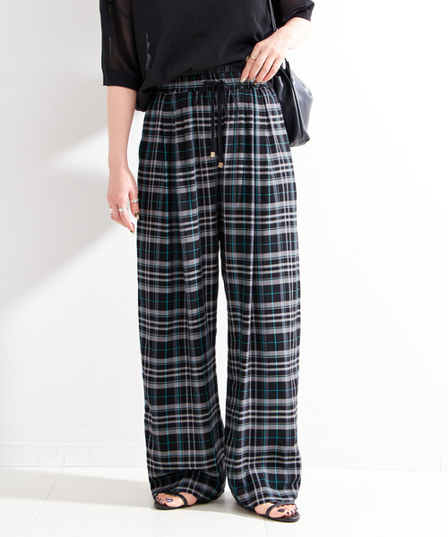 B.C STOCK(ベーセーストック)の「ダブルベルトチェックパンツ(その他パンツ・レディース・ブラック/ブラウン・SMALL/MEDIUM)」の6枚目の写真