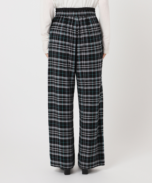 Bluelea チェックパンツ　Sサイズ サニークラウズ 毛布のようなチェックパンツ〈レディース〉緑