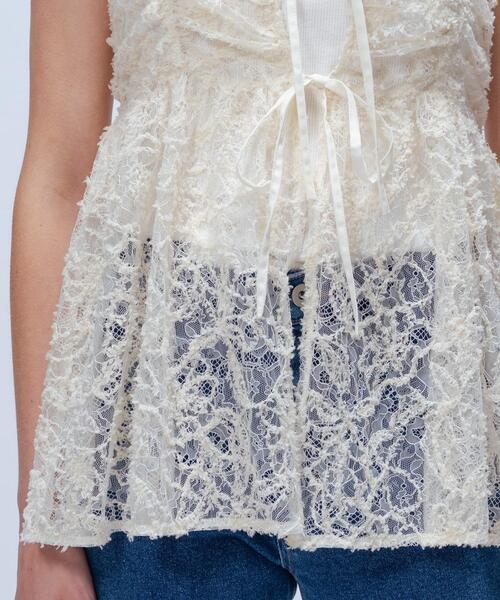 cloenc（クロエンス）の「【手洗い可】レースキャミソール（タンクトップ・レディース・ブラック系3/ホワイト系6・02）」の9枚目の写真