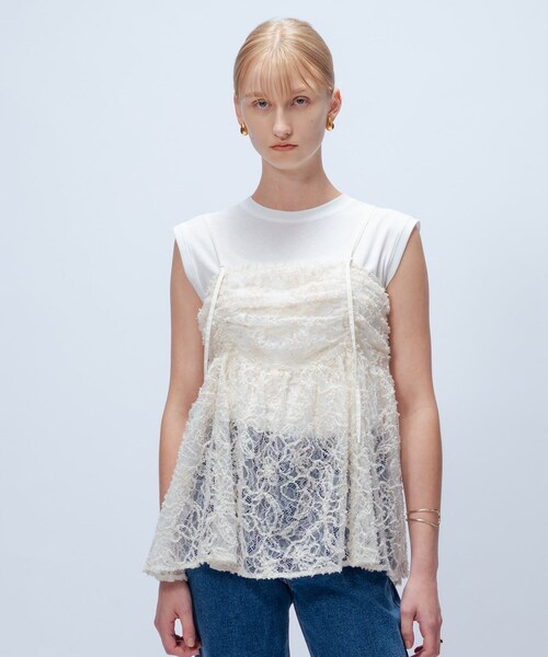 cloenc（クロエンス）の「【手洗い可】レースキャミソール（タンクトップ・レディース・ブラック系3/ホワイト系6・02）」の11枚目の写真