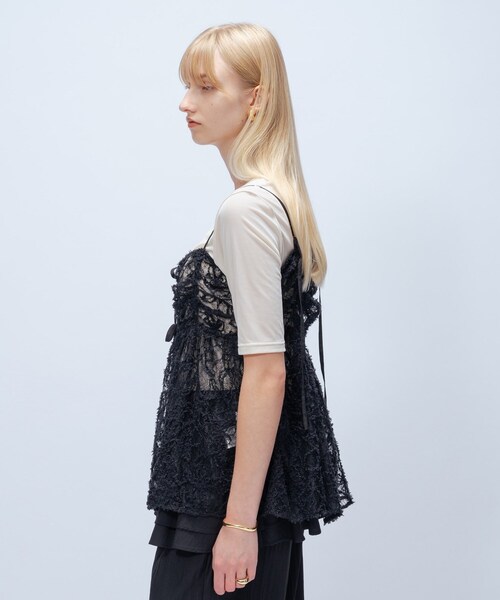 cloenc（クロエンス）の「【手洗い可】レースキャミソール（タンクトップ・レディース・ブラック系3/ホワイト系6・02）」の15枚目の写真