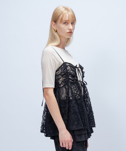 cloenc（クロエンス）の「【手洗い可】レースキャミソール（タンクトップ・レディース・ブラック系3/ホワイト系6・02）」の17枚目の写真