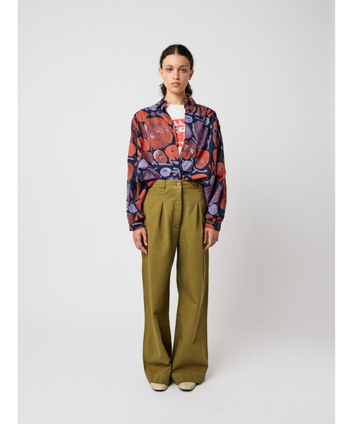 BOBO CHOSES（ボボショーズ）の「Pleated wide-leg pants（その他パンツ・レディース・カーキ・S/M/L/XL/XS）」の4枚目の写真