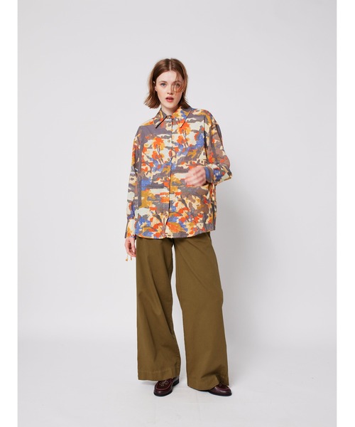 BOBO CHOSES（ボボショーズ）の「Pleated wide-leg pants（その他パンツ・レディース・カーキ・S/M/L/XL/XS）」の15枚目の写真